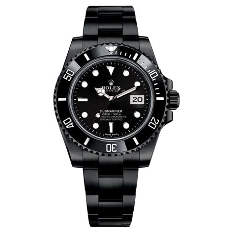 black rolex watch|rolex watch submariner black.